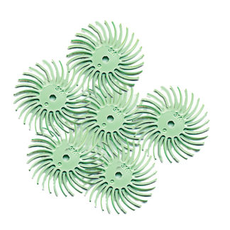 3M Scotch-Brite Radial Bristle Discs, 3/4″ diameter 1 micron (14,000 grit) light green 6Pc