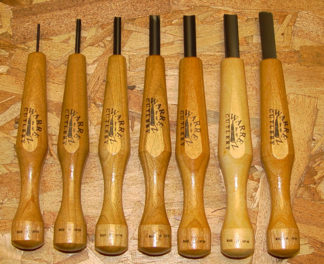 Warren Gouges - Laminated Steel Carving Set of 7 Gouges