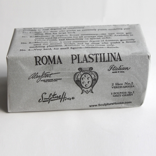 ROMA Plastilina, Grey-Green, No. 2, Medium, 2 lbs.