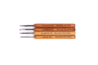 Dockyard Micro Carving Tools, 4 Piece Dogleg Bench Chisel Set #8