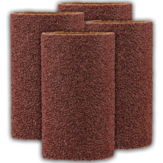 Guinevere - 4 Small Drum Sanding Sleeves, Coarse-80 grit 3/4" x 1 1/2"