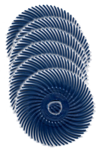 3M Scotch-Brite Radial Bristle Discs, 2″ diameter 400 grit/blue 6Pc