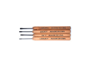 Dockyard Micro Carving Tools, 4 Piece V-Tool Set #5