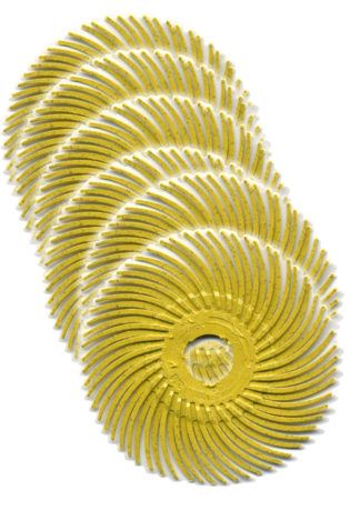 3M Scotch-Brite Radial Bristle Discs, 2″ diameter 80 grit/yellow 6Pc