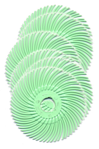 3M Scotch-Brite Radial Bristle Discs, 2″ diameter 1 Micron 14,000 grit/light green 6Pc