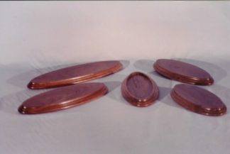 Base Elongated Oval Walnut 4 x 12 x 3/4" Flat top