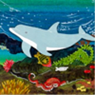 Wyland Reef Series Dolphins Canvas Bd. Kit