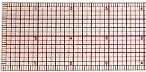 Ruler, 2" x 12" 8ths Graph Beveled Ruler B-70