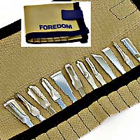 Foredom AK510, 12-Pc Chisel Set in Canvas Pouch