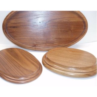 Base Oval Walnut 6 x 8 x 3/4" Recessed
