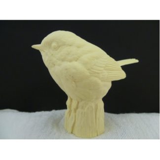Kinglet, Golden Crowned on stump- Bob Guge study cast