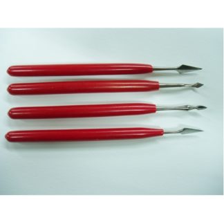 Wax Carving Tool Set of 4, Rubber Handles