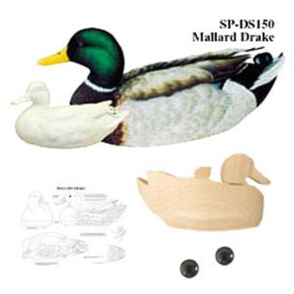 Kit- MALLARD DRAKE TUPELO WOOD CARVING KIT