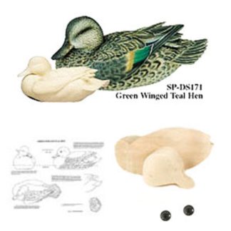 Kit- Green-Winged Teal Hen WOOD CARVING KIT