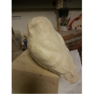 Snowy Owl 7 1/2"- Tupelo Roughout