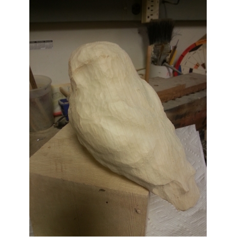 Snowy Owl 7 1/2"- Tupelo Roughout