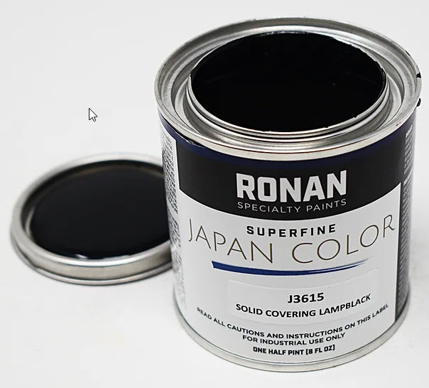 Japan Solid Covering Lampblack (True Black good Decoy black) 1/2pt.