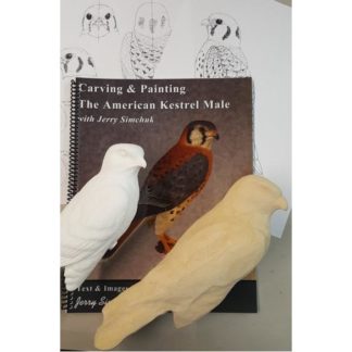 <font color="#FF0000">NEW Kit- Exclusive AMERICAN KESTREL Jerry Simchuk Tupelo Rough-Out WOOD CARVING KIT</font>