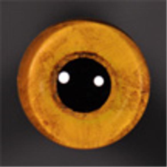 ON WIRE EYES - OWL Screech bld stip 16mm lg pupil straw yellow