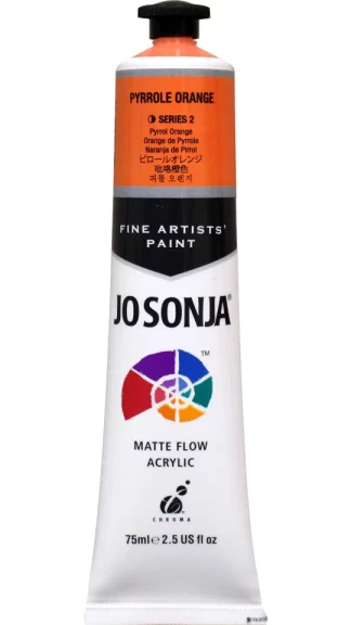 Pyrrole Orange, Jo Sonja 2.5 OZ Tube