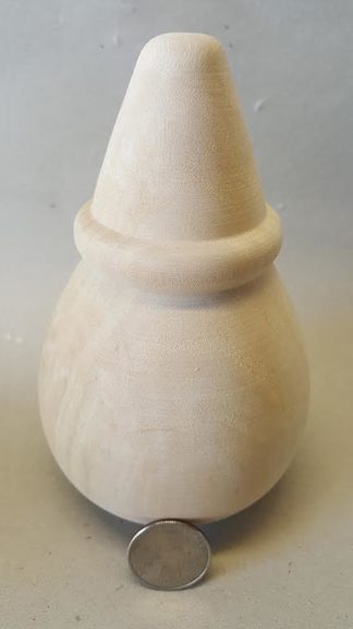Santa basswood Roly-poly Santa <P>5 1/2" H x 3 " D
