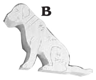 Basswood Cutout - Dog Tom Wolfe Sitting Lab, 6" H #B