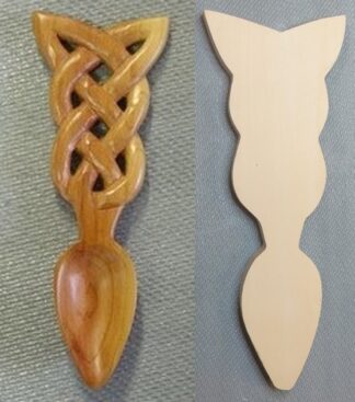 Spoon, Basswood Cutout Celtic Knot 9"