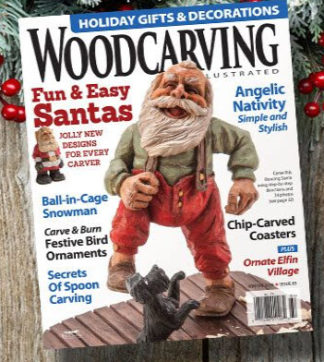 Basswood Rough-out- Dancing Santa by Wayne Shinlever 7 ½″ T