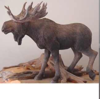 Basswood Rough-out Moose (Antlers not included) 8 1⁄2" T by Jim Wilsford