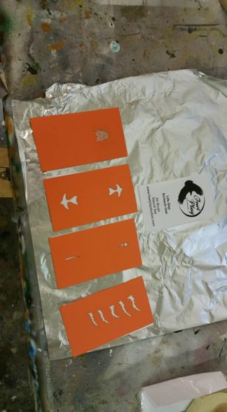 Vermiculation Stencils Life Size Screech Owl
