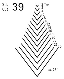 Two Cherries, Carving chisel, straight V, 6mm 75' #3145 - Image 2