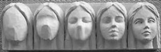 Female Face Study Casting by Helen Gibson