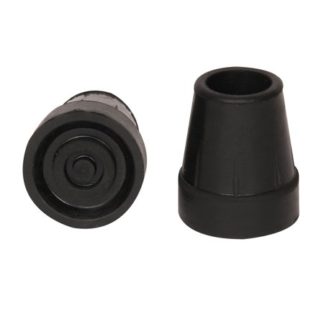 Black Rubber Tips for Sticks & Canes 3/4"