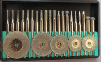 Diamond 25 Piece 1/8" Shaft Tip Set w/diamond Cutoff Wheels
