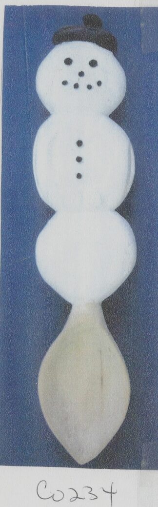 Spoon, Basswood Cutout Snowman 9"