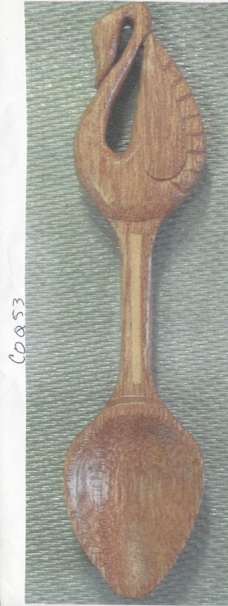 Spoon, Basswood Cutout Swan 9"