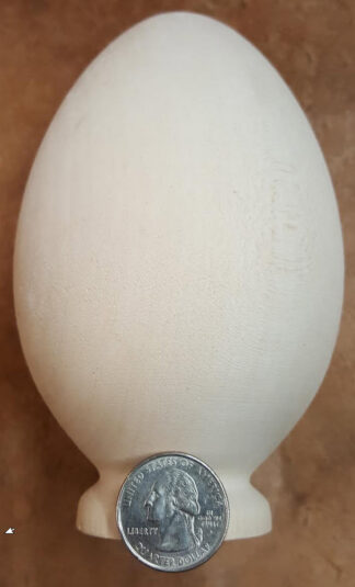 Eggs, Ostrich on pedestal basswood 3-1/2" Wide x 5 3/4 " Tall