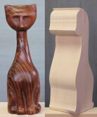 Basswood Cutout - Tall Cat 8½" Tall