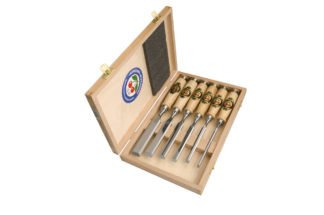 Two Cherries Firmer chisel set, 6pcs. in wooden box.