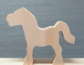 Cutout Basswood Happy Horse - 5 1⁄4" L x 4 1⁄4" H