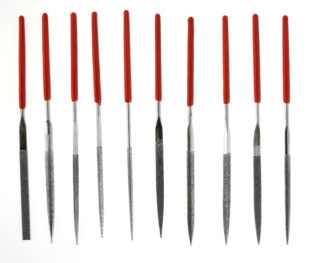 Diamond Miniature Files set of 10 -- 4" long 150 grit