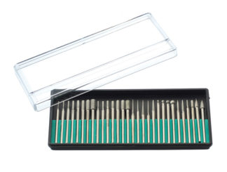 Diamond 30pc Assorted Burr Set : 120 Grit 1/8" shank