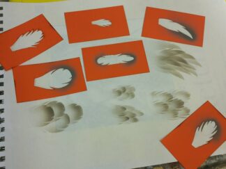 Feather Shapes Stencils Set