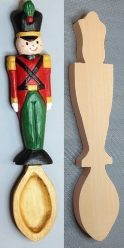Spoon, Basswood Cutout Toy Soldier 9"