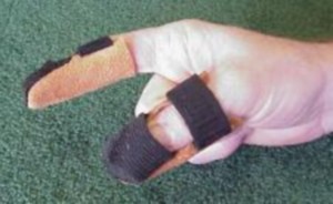 Guard Set, Finger and Thumb Large Brown leather