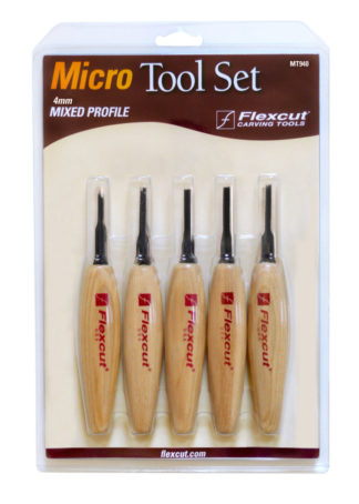 Flexcut MT940 4mm Mixed Profile Micro Tool Set