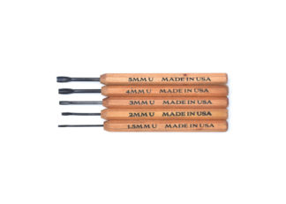 Dockyard Micro Carving Tools, 5 Piece U-Gouge Set #4