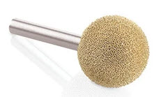 1/4" Shank Kutzall Fine Gold Carbide -Sphere Burrs 1" S-1G