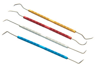 Dental Picks 4ps set Double Ended Colored Body