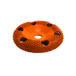 Saburr-Tooth 4" Donut Wheel 5/8" bore Round Face See Thru Ex-Coarse